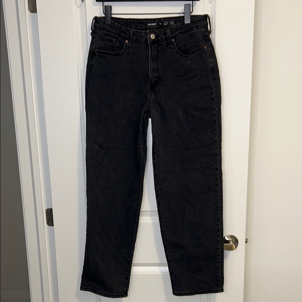 Old Navy Women's Straight Black Jeans - Classic Fit